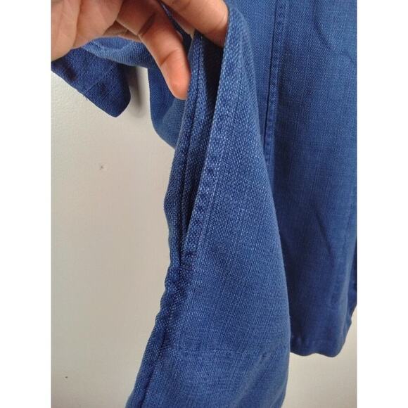 J Jill Pure Jill Indigo Tunic Top Women's Size Small Oversized Boxy Lagenlook - Picture 5 of 6